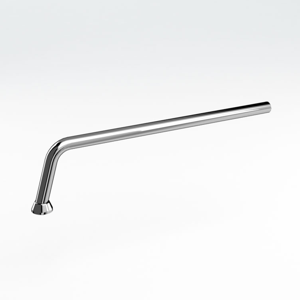 Product Cut out image of the Burlington Chrome P Trap Connection Pipe