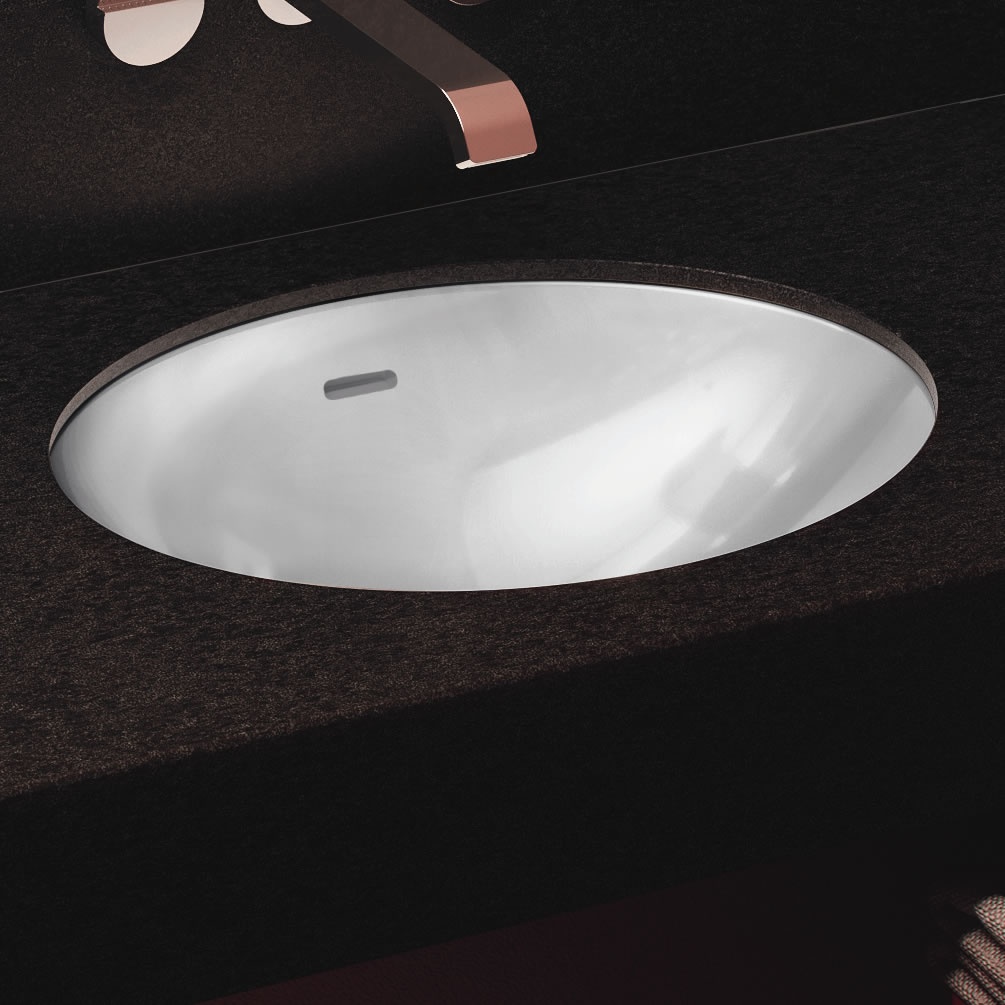 Lifestyle image of Villeroy & Boch Loop & Friends 485mm White Alpin Inset Basin