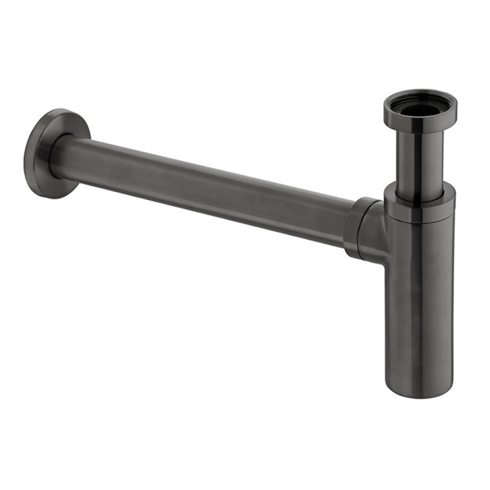 Cutout image of Vado Individual Brushed Black Contemporary Bottle Trap