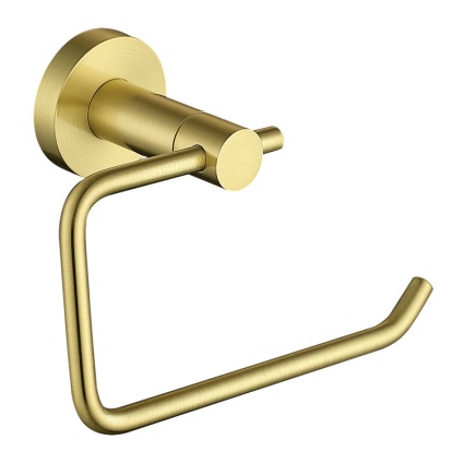 Cutout image of Sanctuary Apex Brushed Brass Toilet Roll Holder