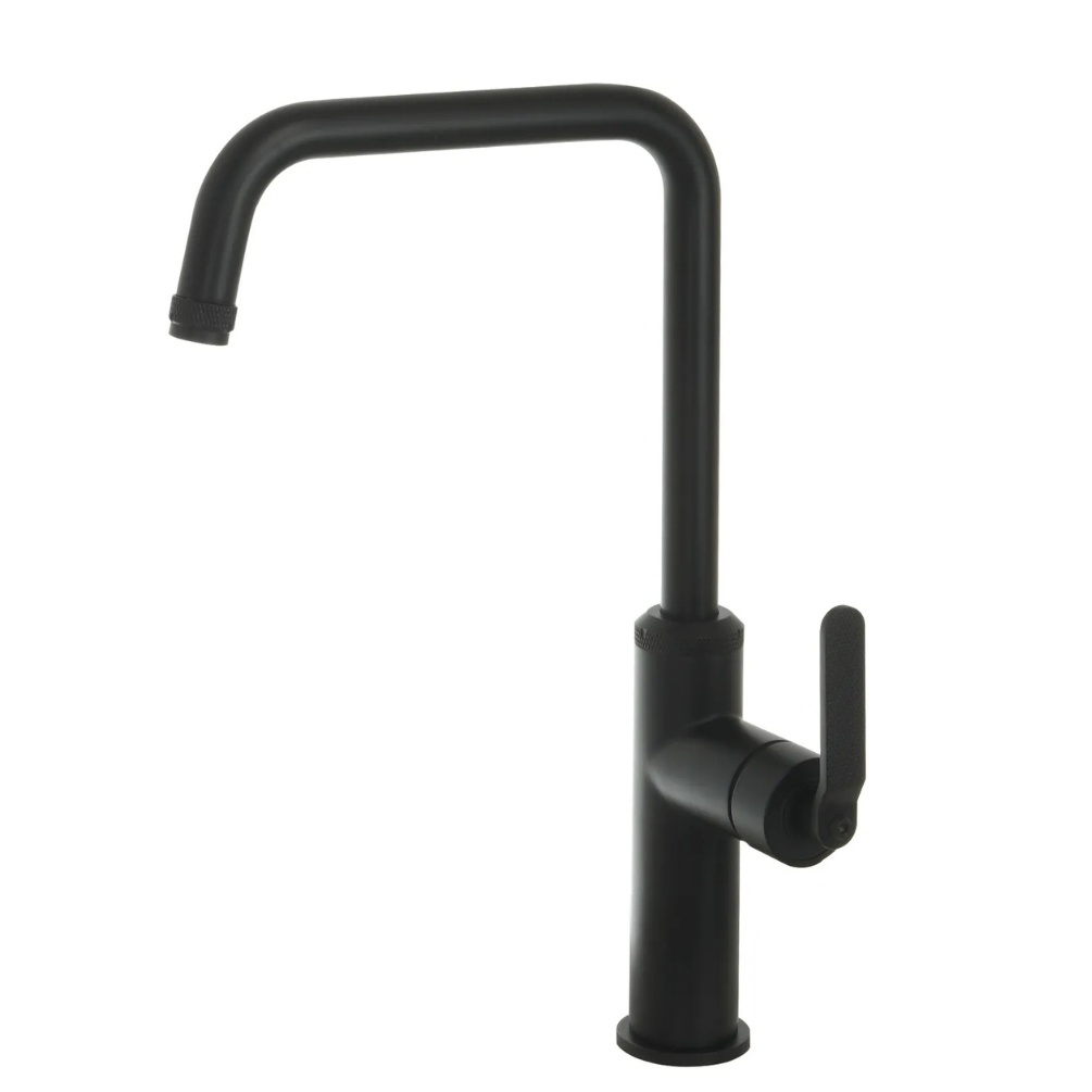 JTP Décor Matt Black Single Lever Kitchen Mixer Cut Out