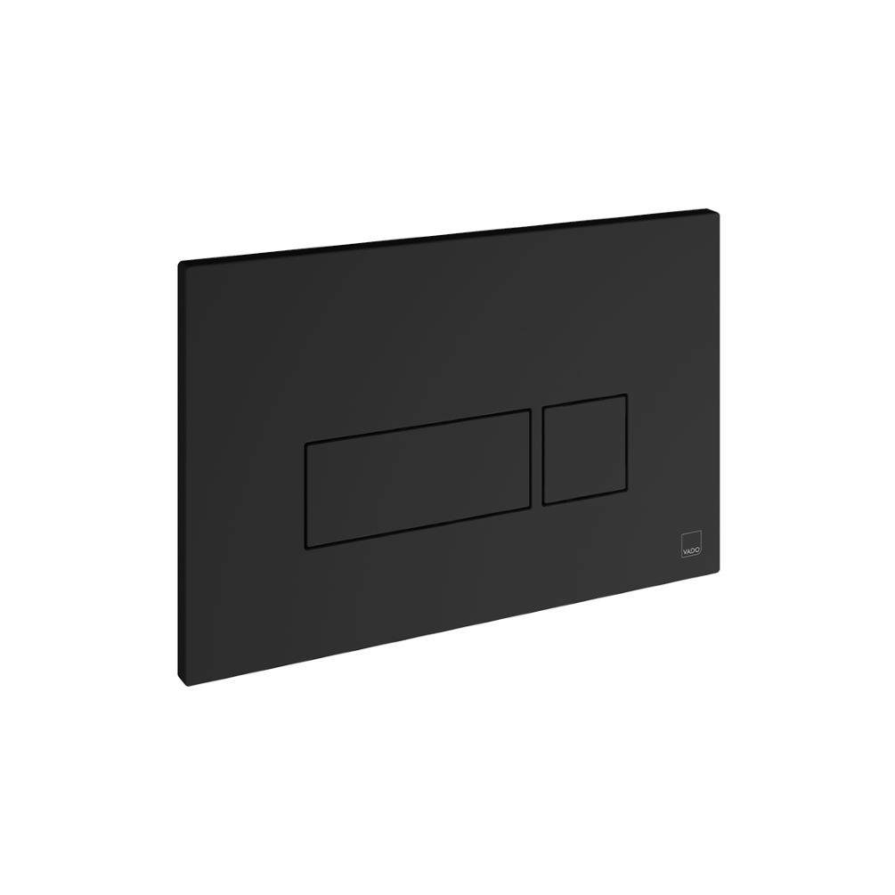 Cut out image of Vado Cameo Matt Black Square Button Flush Plate