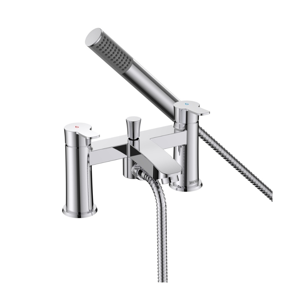 Product cut out image of the Bristan Appeal Chrome Deck Mounted Bath Shower Mixer
