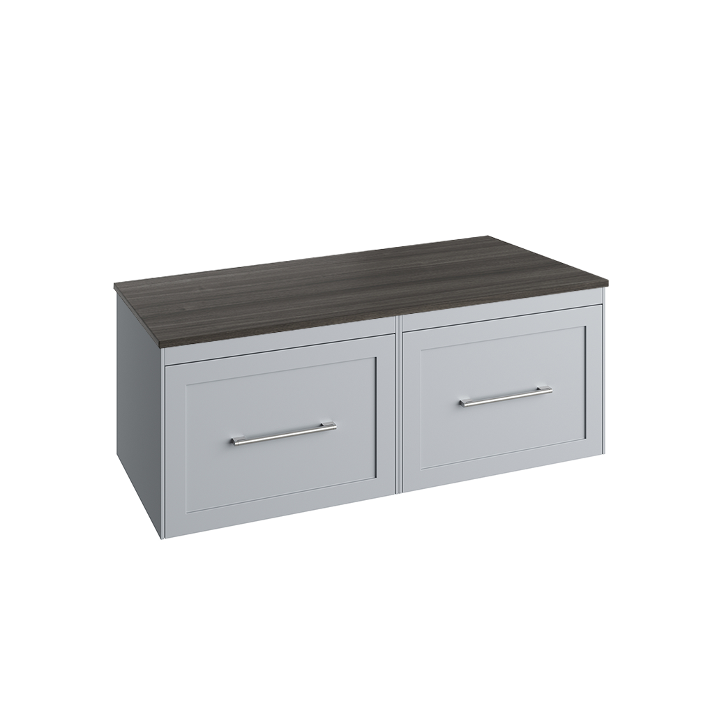 Abacus Concept Sit On Shaker Stone Grey 1200mm Vanity Unit - Lava