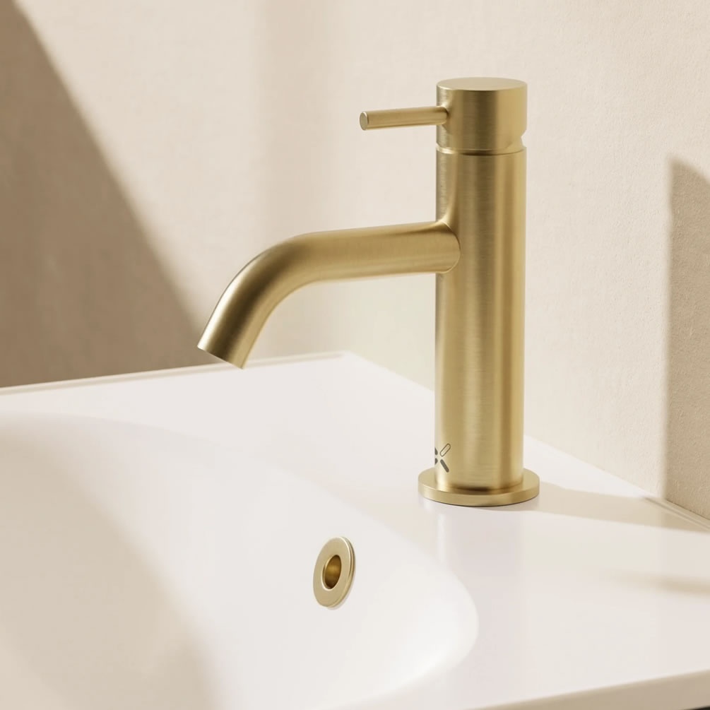 Lifestyle image of Crosswater MPRO XL Brushed Brass Basin Mono Tap