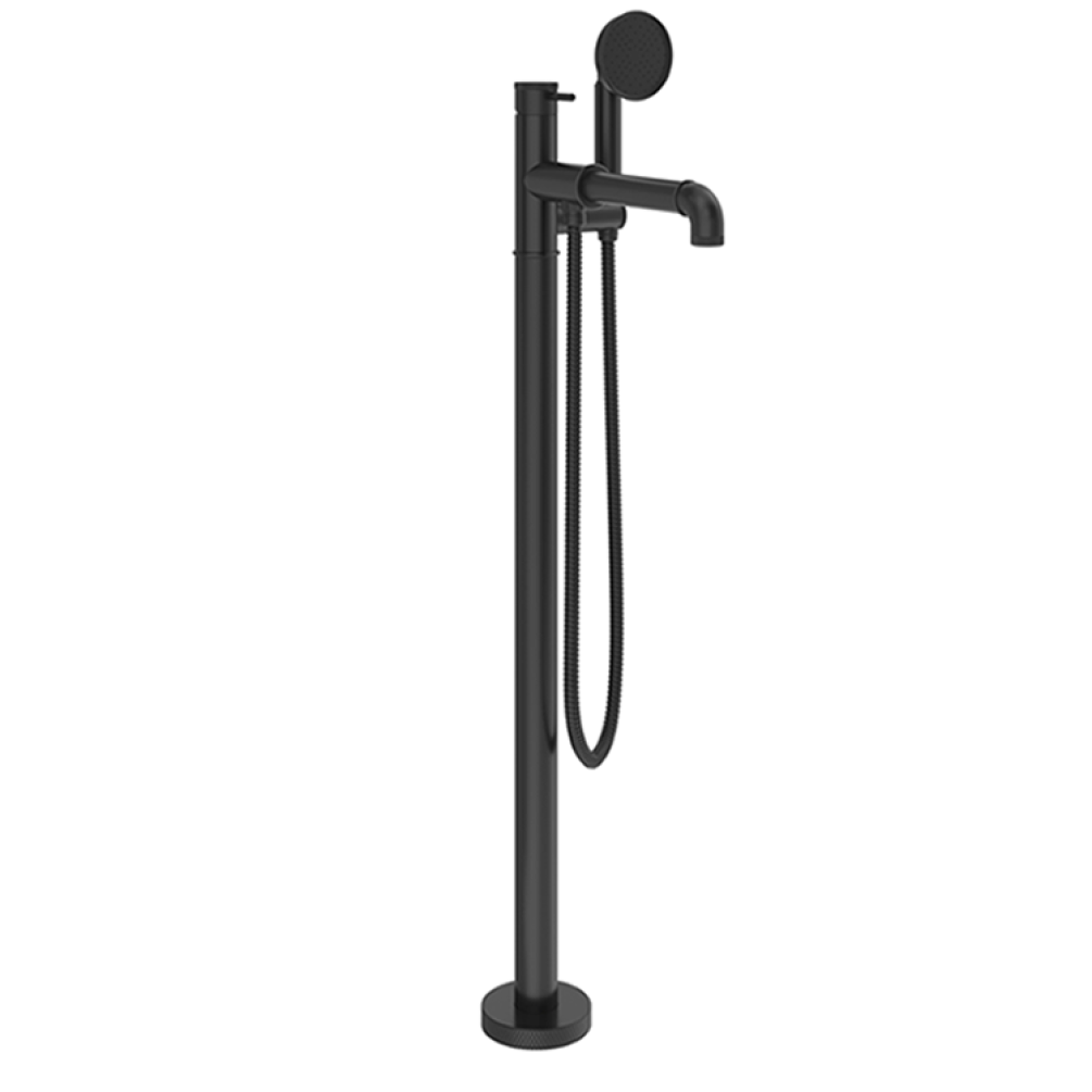 Photo of Crosswater MPTO Industrial Carbon Black Floorstanding Bath Shower Mixer Cutout