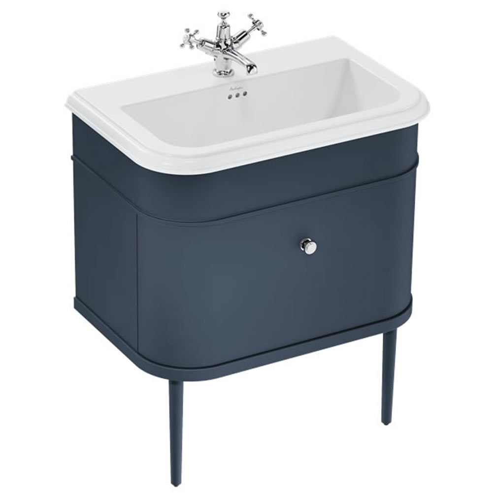 Burlington Chalfont 750mm Basin & Blue Unit With Blue Legs