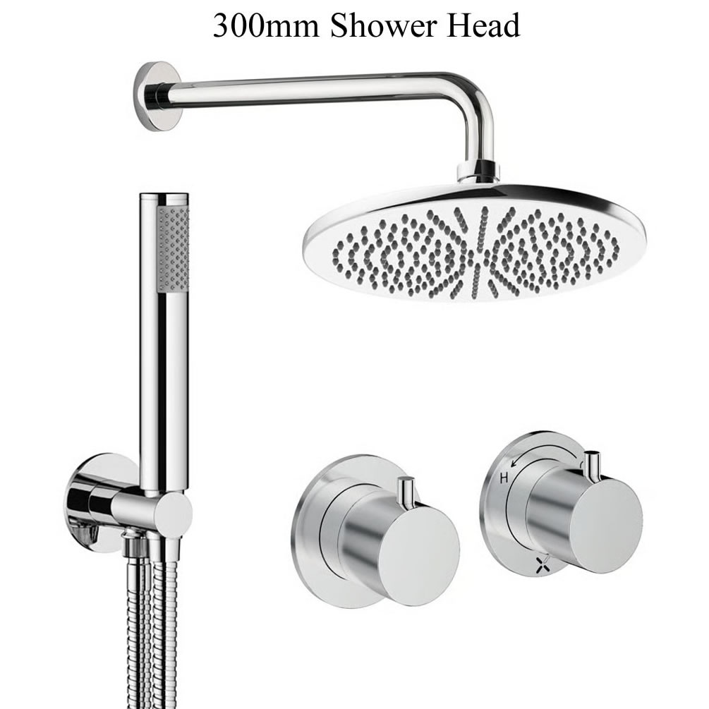 Cutout image of Crosswater Crossbox Module Chrome Dual Outlet Rainfall Shower Set