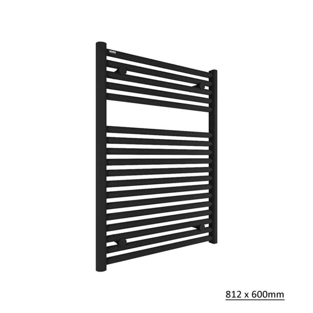 Photo of Photo of Tissino Hugo2 Matt Black Heated Towel Rail 812 x 600 Cutout