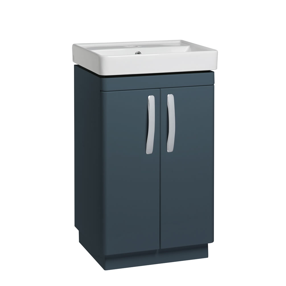 Tavistock Compass 500mm Matt Oxford Blue Freestanding Unit & Basin
