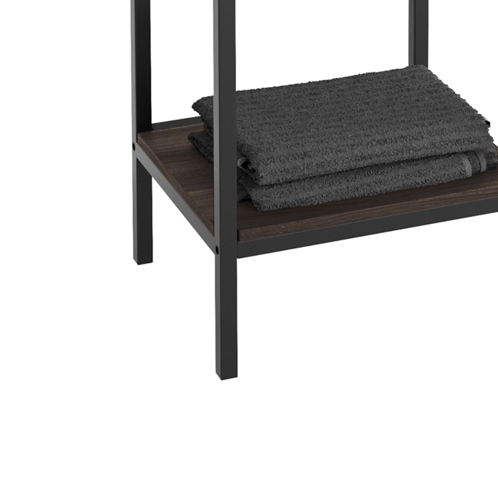 Close up product cut out image of the Abacus Concept Noir Lava 500mm Washstand Shelf