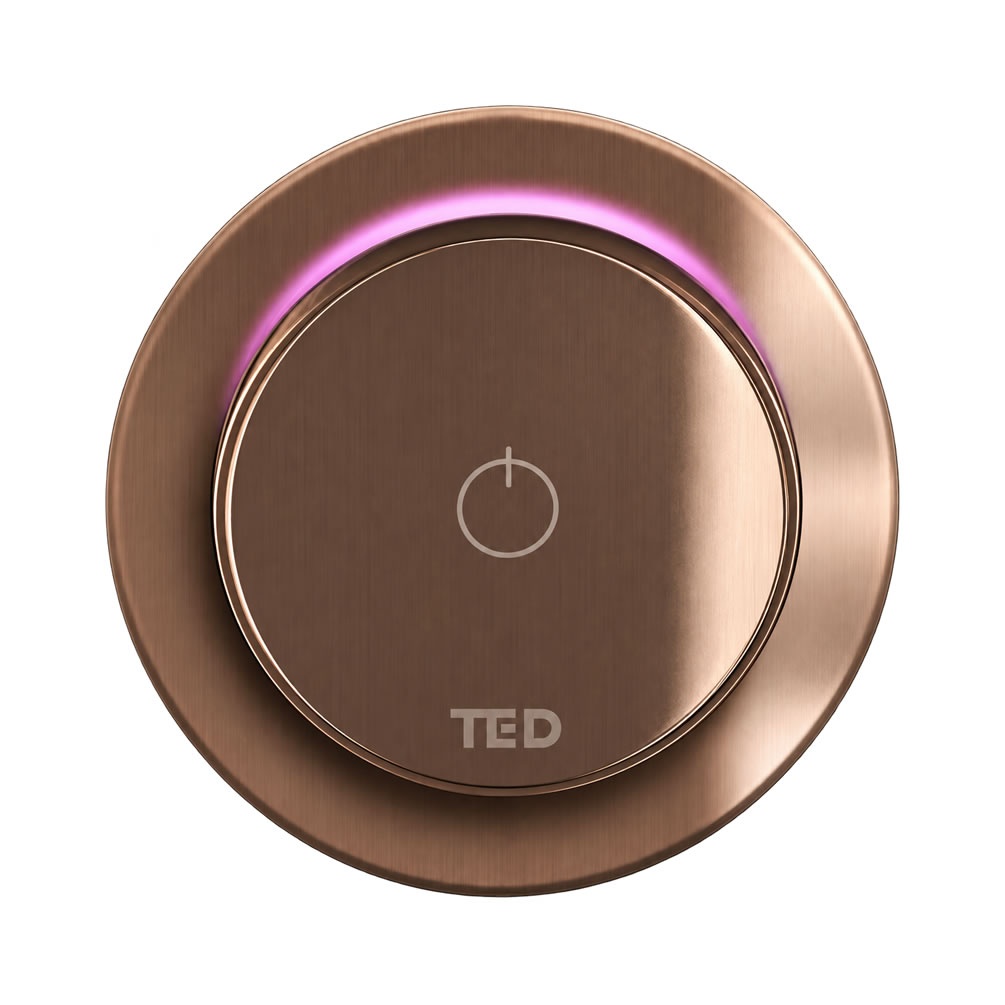 Cutout image of TED TOGO Brushed Bronze Single Outlet Digital Shower Valve