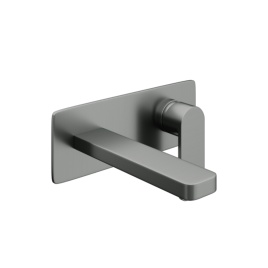Product Cut out image of the Abacus Edge Anthracite Wall Mounted Basin Mixer