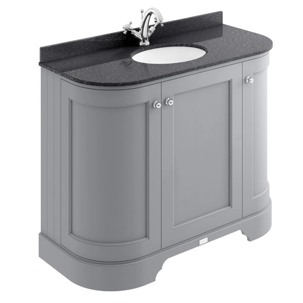 Photo of Bayswater Plummett Grey 1000mm 3 Door Curved Unit & Worktop