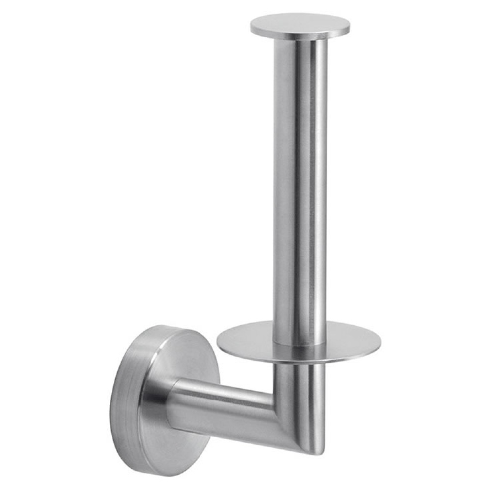 Cutout image of Origins Living Gedy Pro Spare Toilet Roll Holder brushed stainless steel.