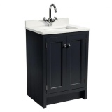 Photo of Roper Rhodes Hampton 600mm Slate Grey Underslung Vanity Unit with Basin & Worktop