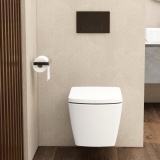 Imex Gunmetal Round Button Mechanical Dual Flush Plate Lifestyle