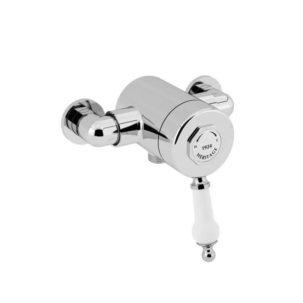 Heritage Glastonbury Exposed Shower Valve with Bottom Outlet Connection Chrome Finish