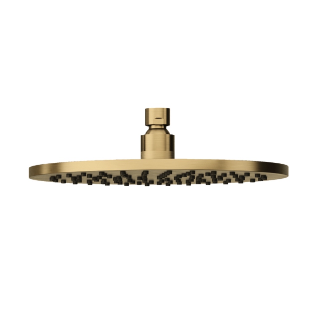 Product cut out image of the Abacus Emotion Brushed Brass Round Fixed Shower Head TBTS-414-5025