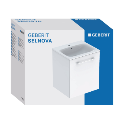 Geberit Selnova 550mm White Vanity Unit & Sink Set | Sanctuary