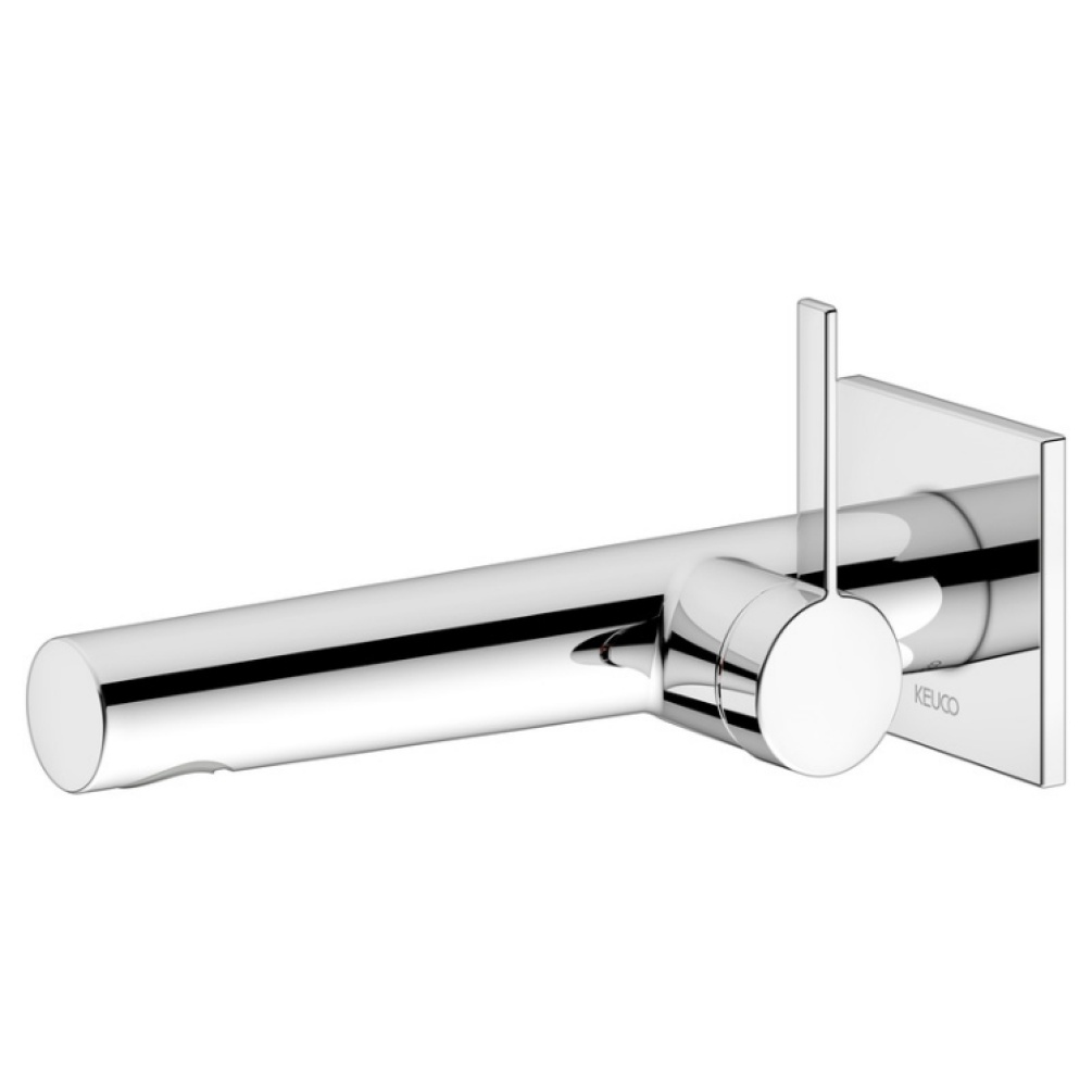 Product Cut out image of Keuco IXMO Solo Square Wall Mounted Single Lever Basin Mixer 59516 011102