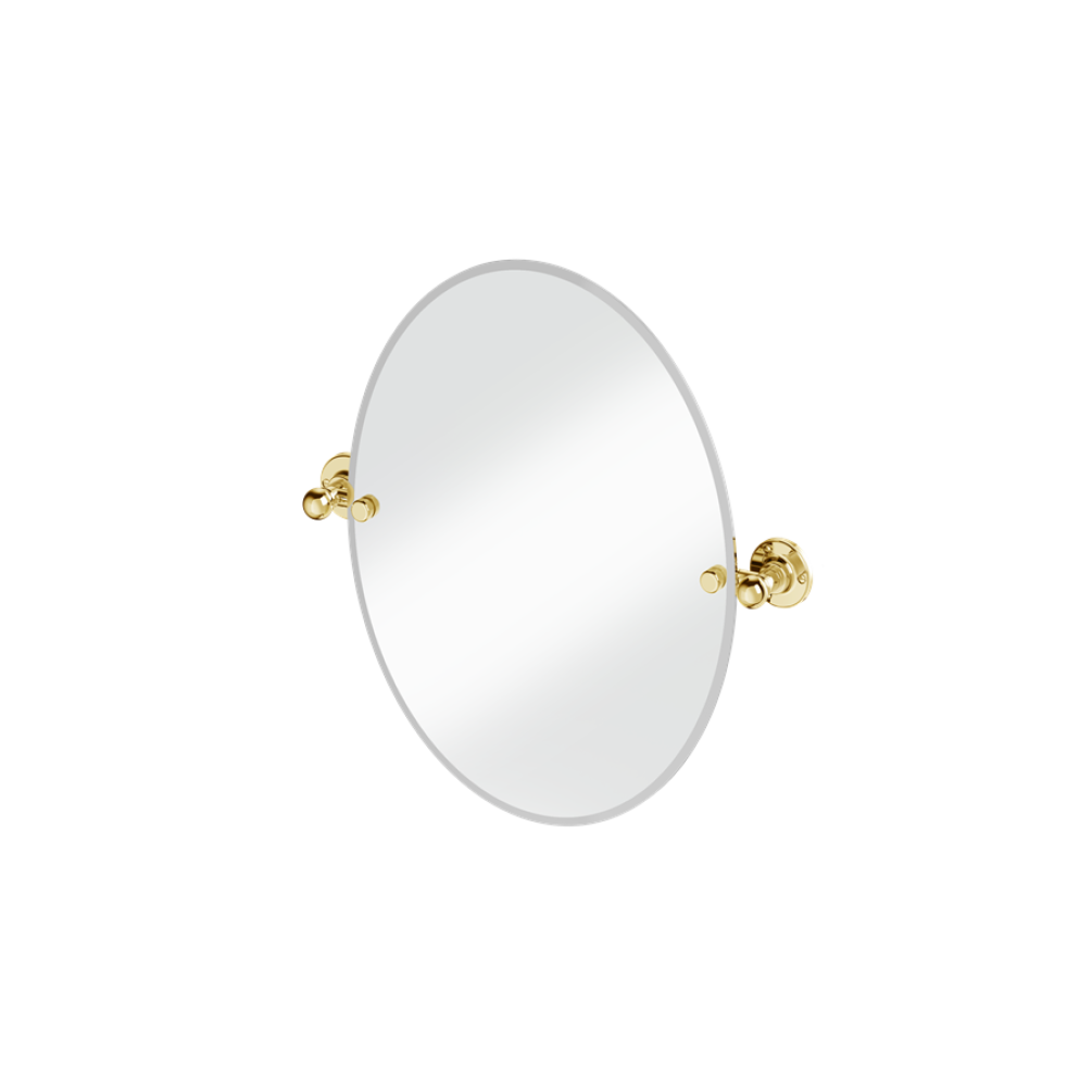 Burlington Gold 400 x 500mm Oval Mirror With 1850 Fixings
