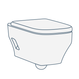 iconography image of a square or square shaped toilet