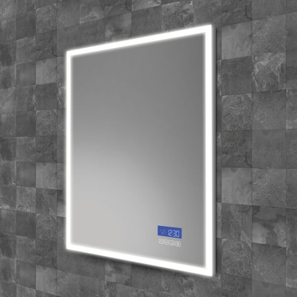 Close up product image of the HiB Globe Plus 600mm Bluetooth LED Bathroom Mirror