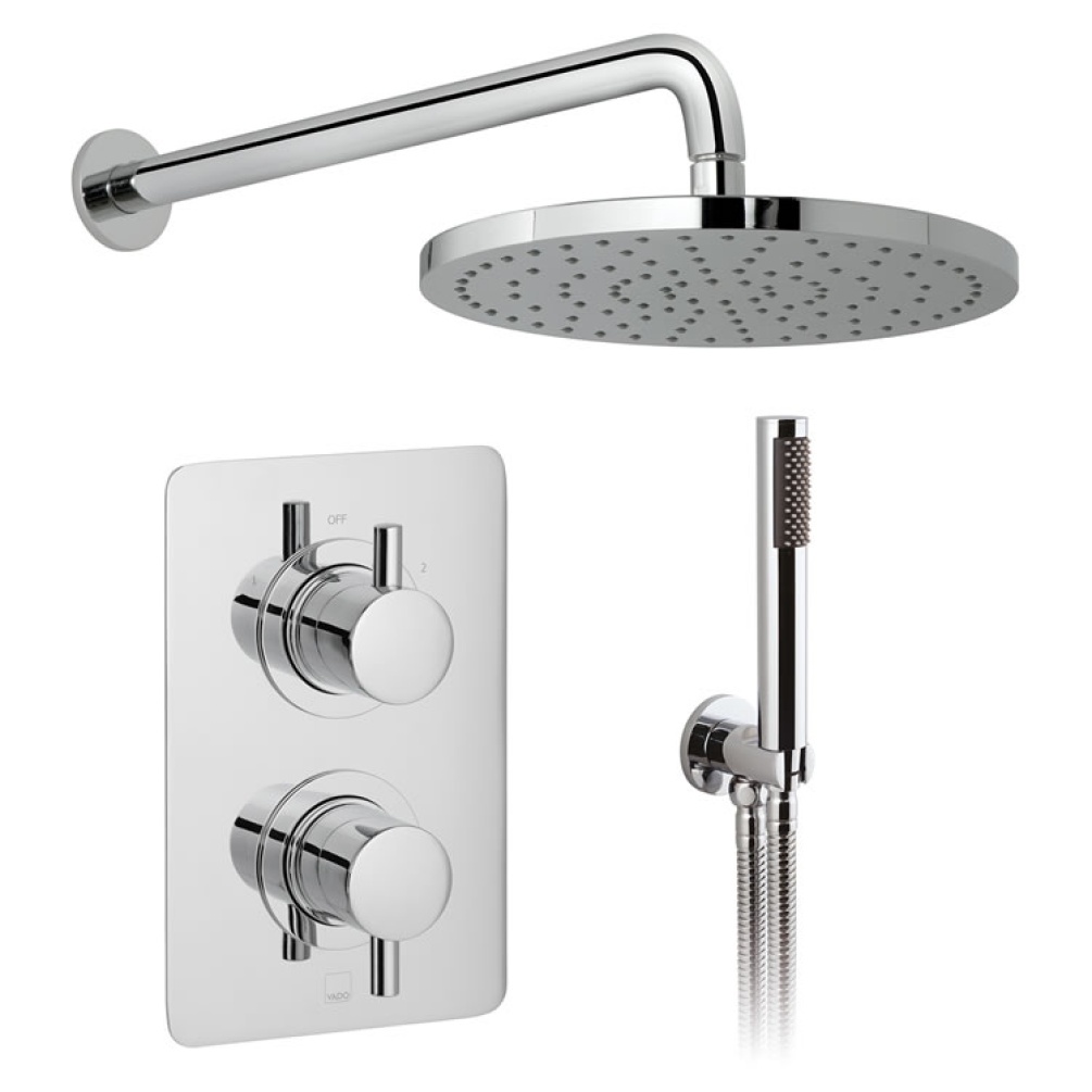 Vado Celsius Concealed Twin Outlet Thermostatic Shower Valve Package Image 1