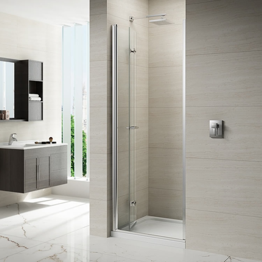 Merlyn 8 Series Frameless Hinged Bifold Shower Door Sanctuary Bathrooms