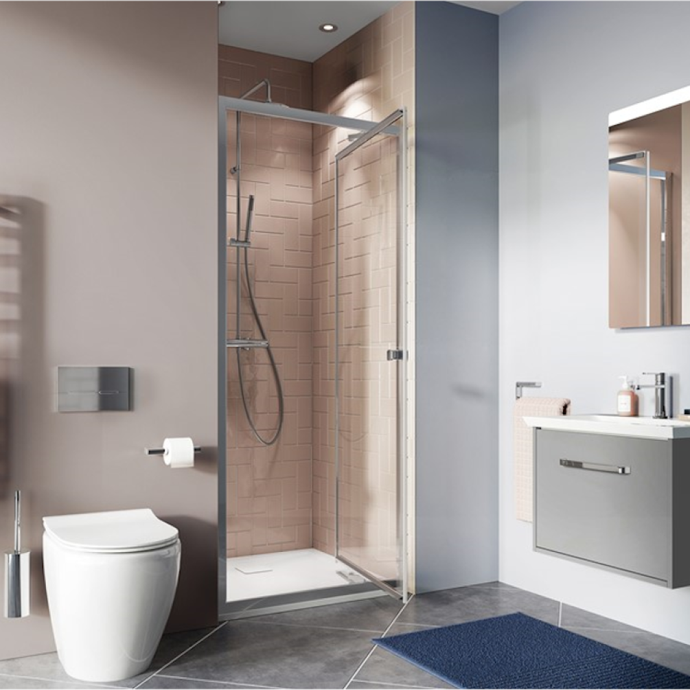 Photo of Crosswater Clear 6 Infold Shower Door in Recess
