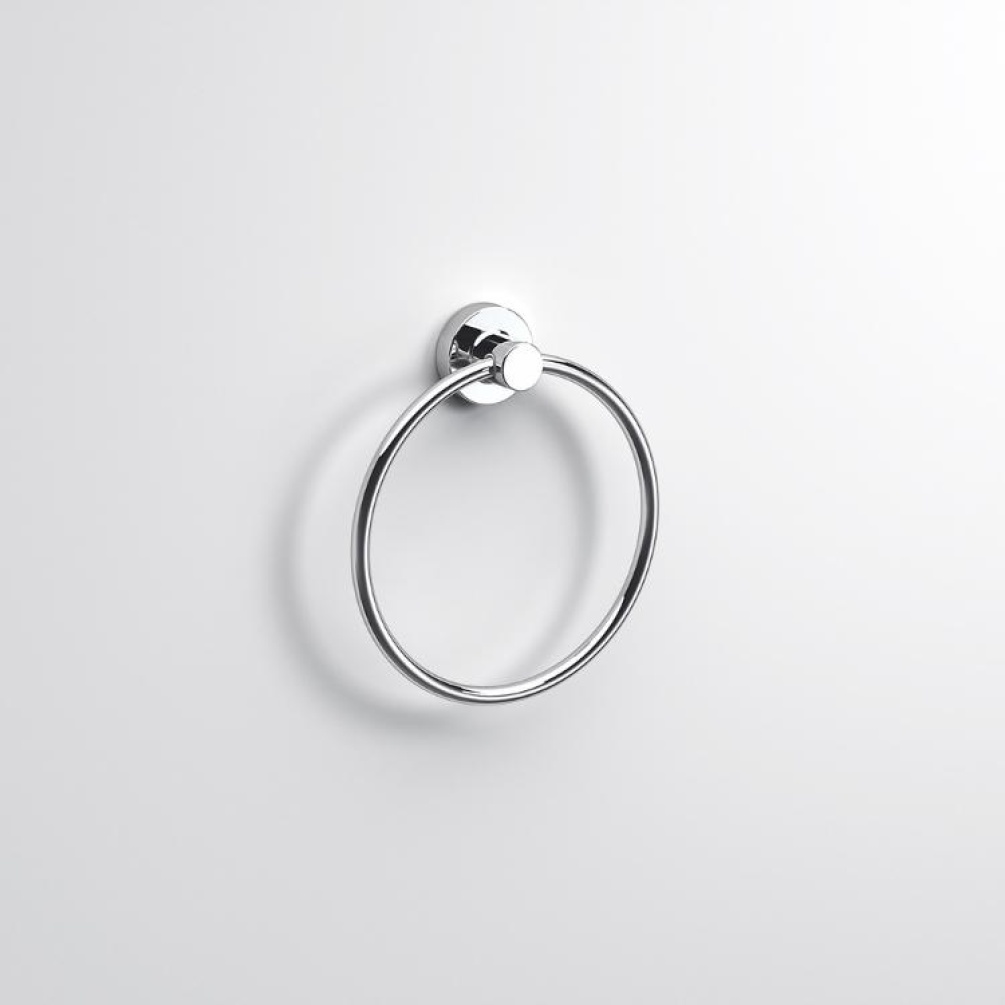 Close up product image of the Origins Living Tecno Project Chrome Towel Ring