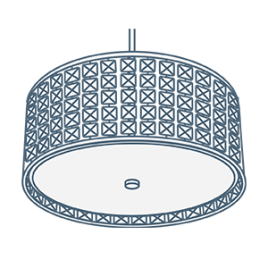 iconography image of a bathroom ceiling light