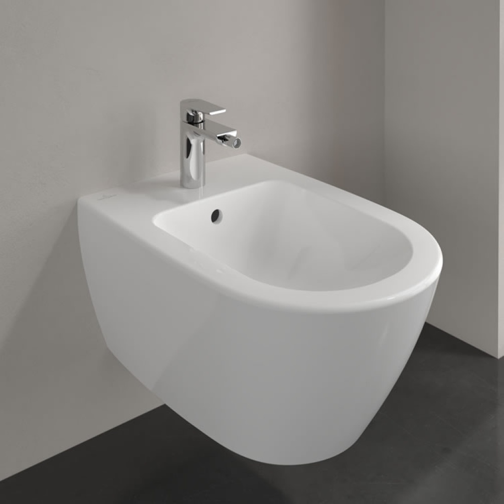 Closeup image of Villeroy & Boch Subway 2.0 Wall-Hung Bidet.