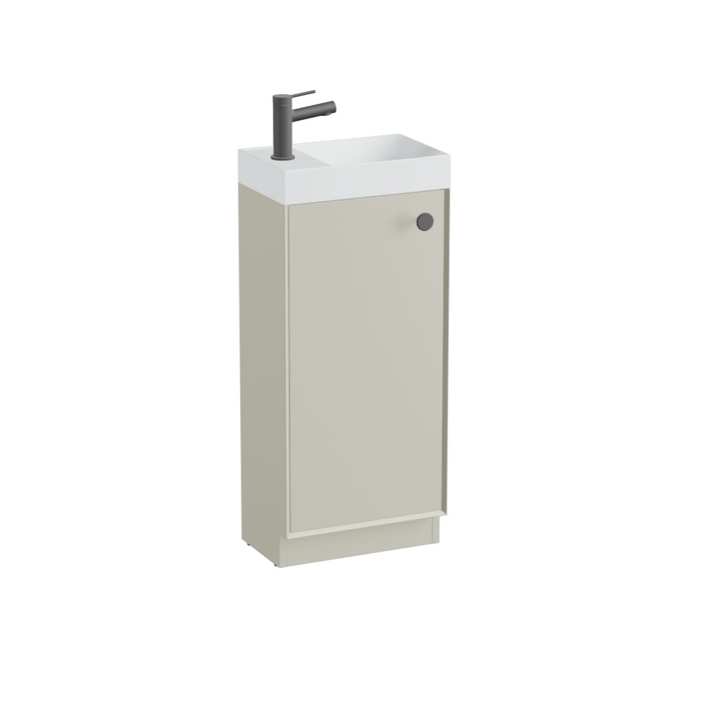 Vado Safari Smooth 400mm Cashmere Vanity Unit & Mineral Basin
