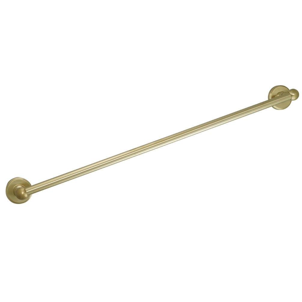 JTP Grosvenor Cross Brushed Brass Towel Bar Cut Out