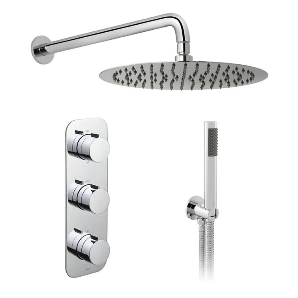 Vado Altitude Vertical Twin Outlet Thermostatic Shower Pack Image 1