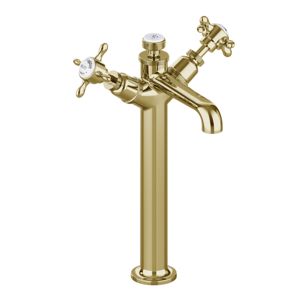 Cut out image of Burlington Guild Gold Tall Mono Basin Tap