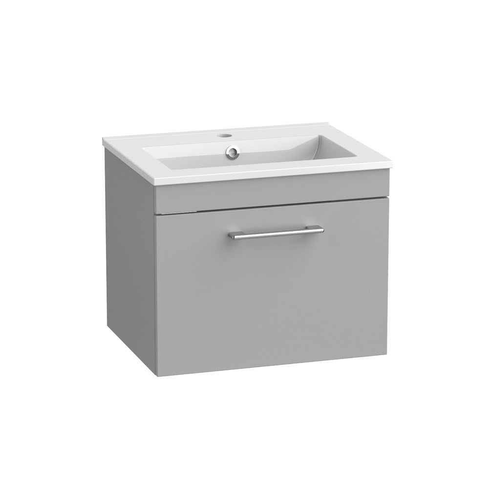 Tavistock Kew 500mm Matt Light Grey Wall Hung Vanity Unit & Basin