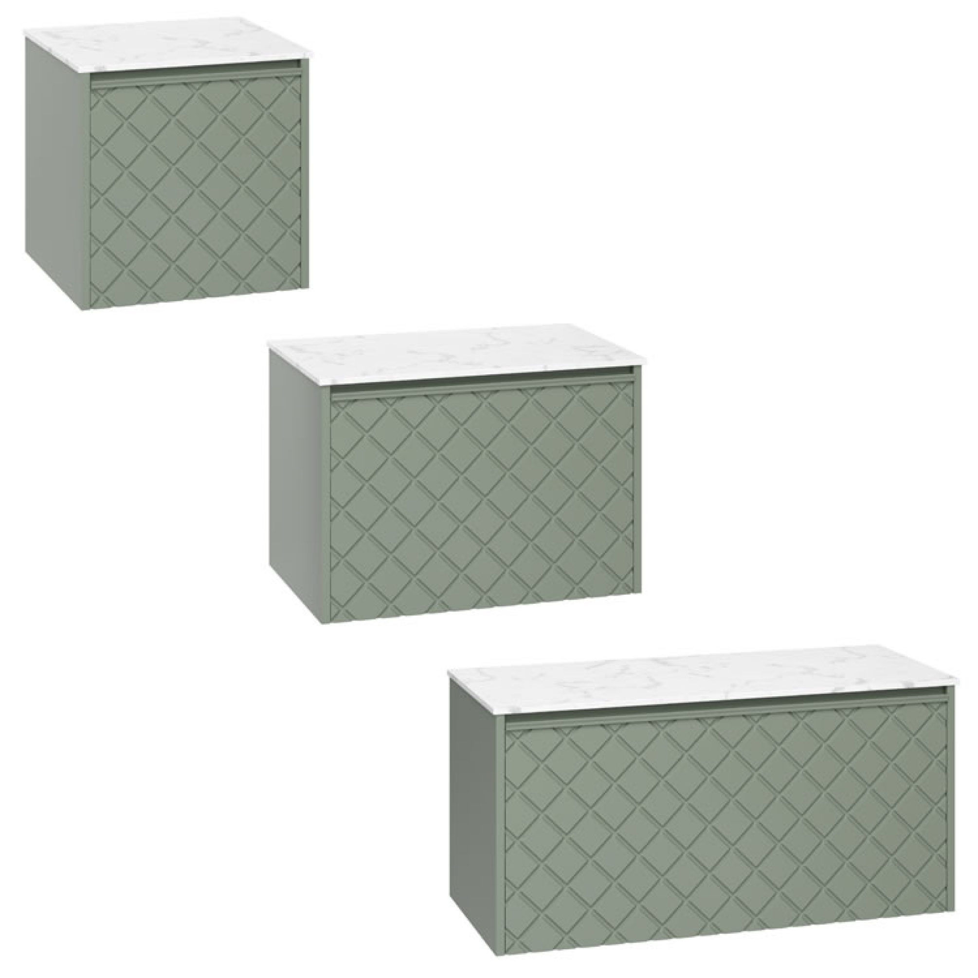 Enhance Your Bathroom with a Sage Green Wall Hung Vanity Unit: Style and Functionality Combined