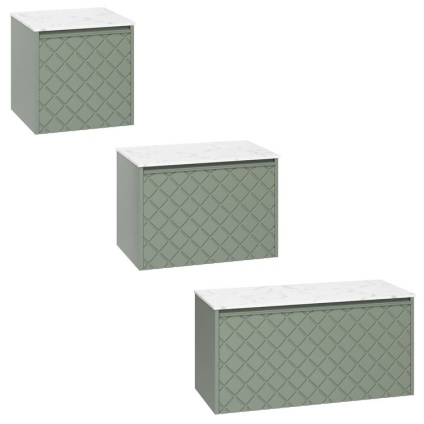 Cutout image of Crosswater Vergo Sage Green Wall-Hung Vanity Unit
