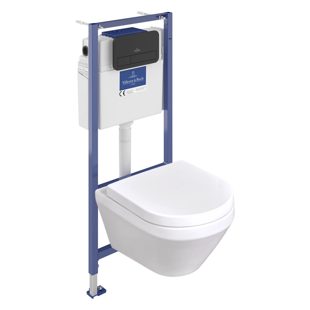 Architectura Twistflush Wall Hung Toilet Black Flush plate pack 4694c001
