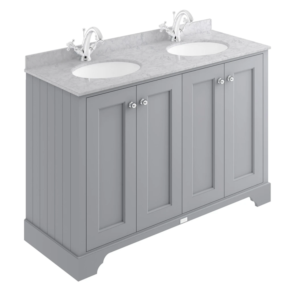 Bayswater Plummett Grey 1200mm 4 Door Vanity Unit & Grey 1TH Worktop