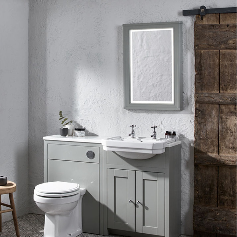 Photo of Tavistock Lansdown Matt Dark Grey Framed Illuminated Mirror