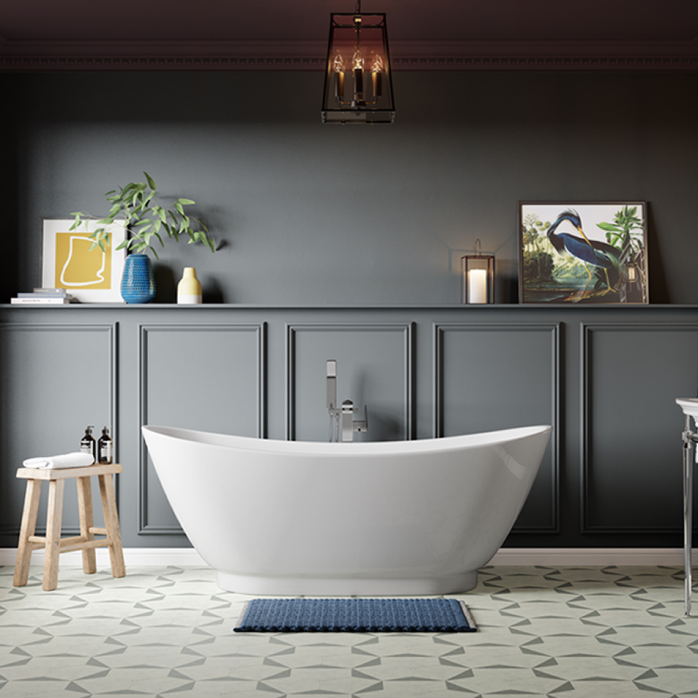 Lifestyle Photo of Heritage Edvin Double Ended Acrylic Freestanding Bath