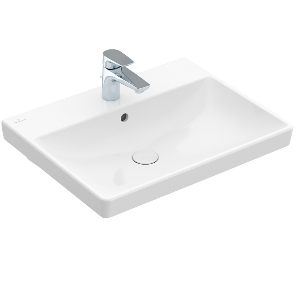 Product cutout image of Villeroy and Boch Avento 600mm Wall Mounted Basin on white background