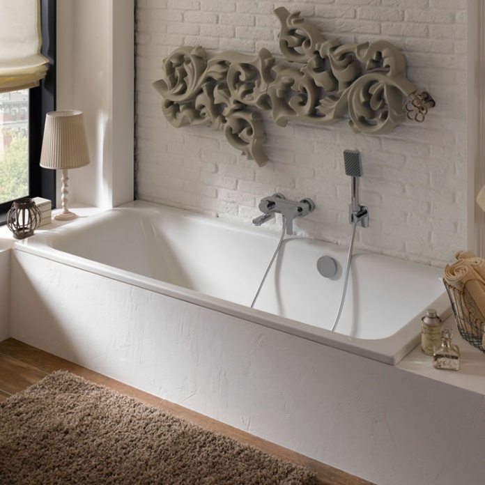 Photo of Bette Select 1700 x 750mm Double Ended Bath with Side Overflow Lifestyle Image
