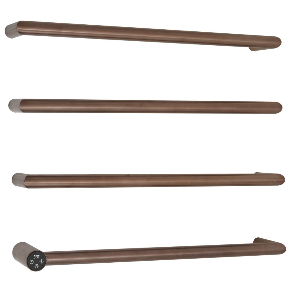JTP Obi Brushed Bronze Designer Radiator Brushed Bronze Cut Out