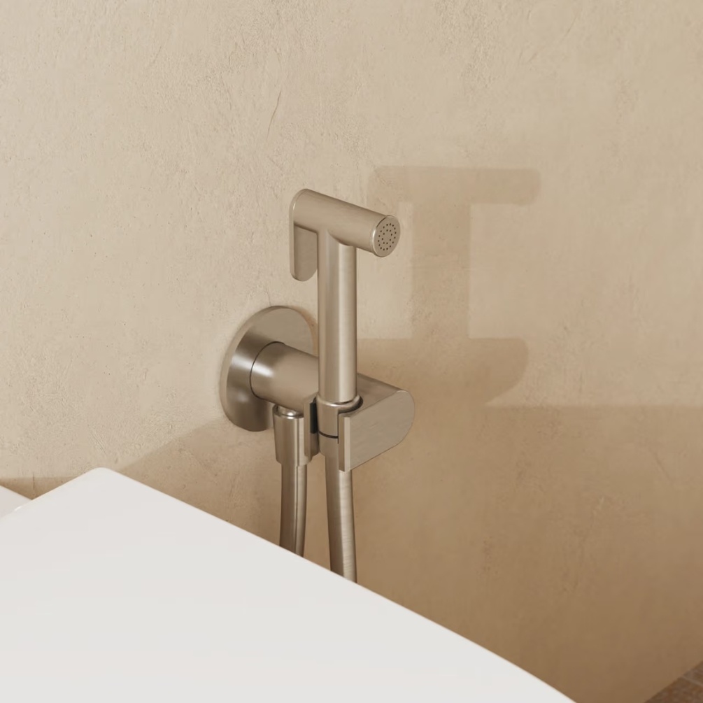 Crosswater Brushed Nickel Douche Set with Handset & Holder Lifestyle