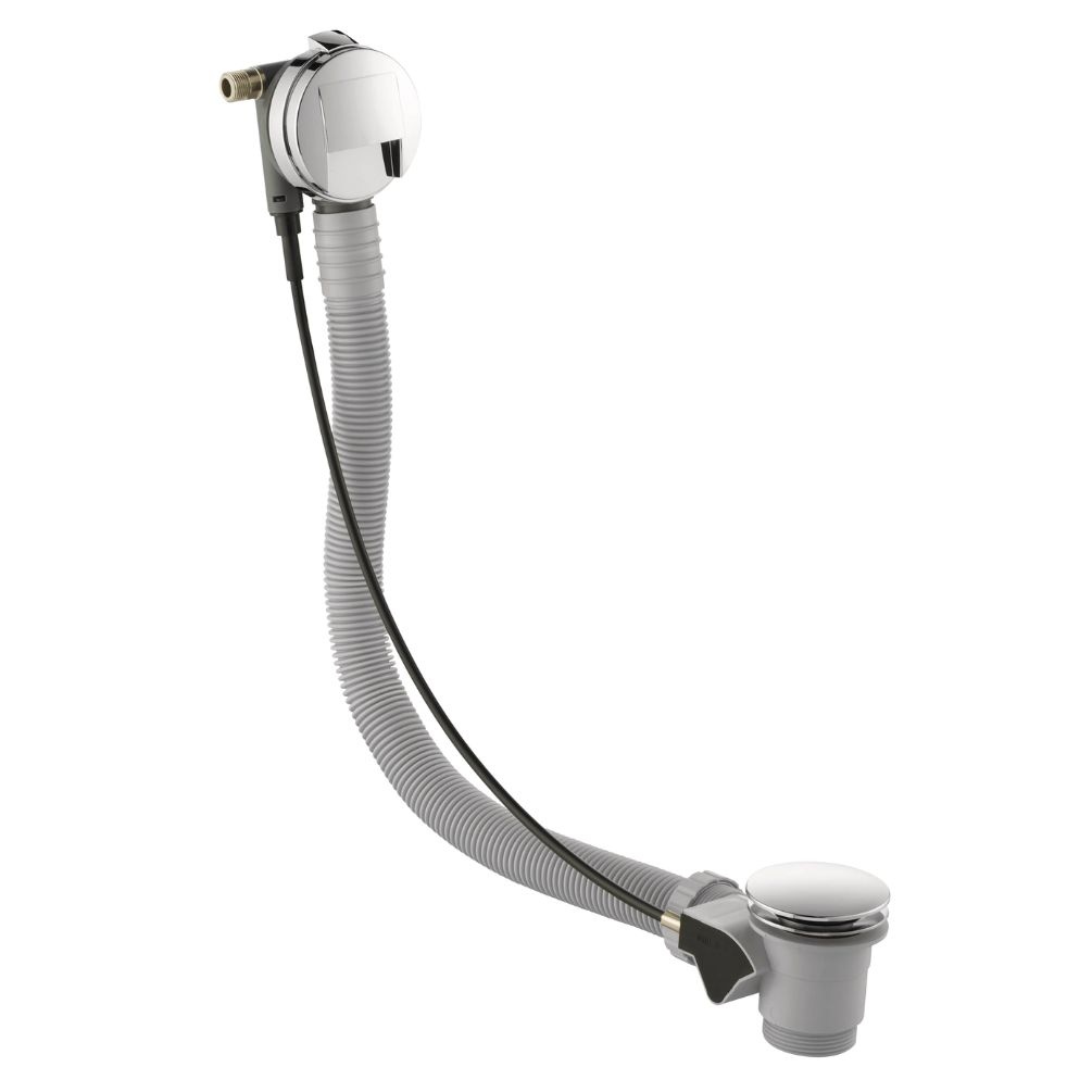 JTP Slimline 600mm Overflow Bath Filler & Pop Up Waste Cut out